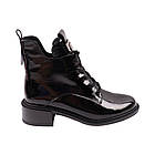 Черевики жіночі Brocoly чорні натуральна лакована шкіра, 40, фото 3