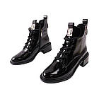 Черевики жіночі Brocoly чорні натуральна лакована шкіра, 40, фото 5