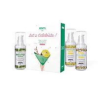 Набір їстівних масажних олій з зігріваючим ефектом EXSENS lets Celebrate 3 по 30 мл Кайф