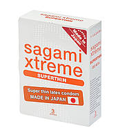 Презервативы супертонкие из натурального латекса Sagami Xtreme Superthhin 3 штуки Nomax