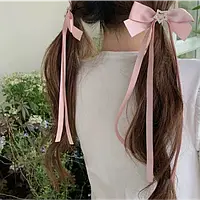 Шпильки бантики із зірочками корейський стиль kpop y2k рожеві 2 шт Fashion Jewerly