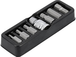 Набор насадок отверточных YATO НЕХ H4-12 с переходником 1/2" 7 шт YT-0412