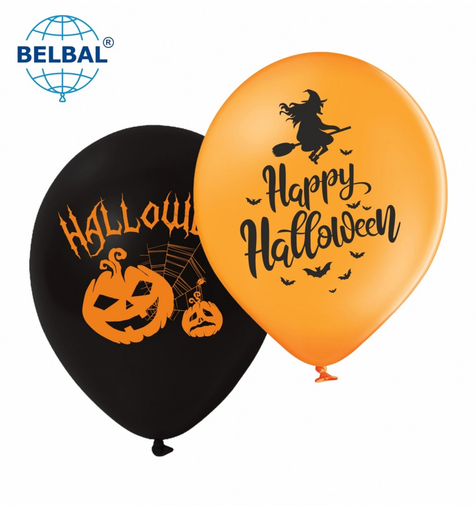 Повітряні кулі "Halloween" гарбуз і відьма 12", 25 шт./пач. ТМ Sharoff