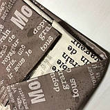 Двоспальна постільна білизна на гумці 180х220 Газета (23118) Бязь Ранфорс з компаньйоном, фото 5