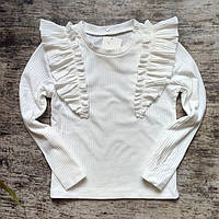 Блуза з крильцями рубчик для дівчинки (116-134р)