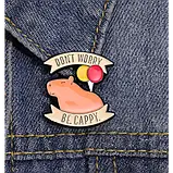 Значок брошка капібар металевий Fashion Jewelry, фото 2