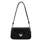 Жіноча сумка 1085 багет чорна, фото 9