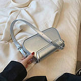 Жіноча сумка 1085 багет сіра, фото 5