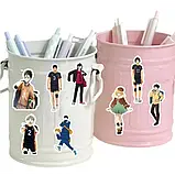 Наклейки багаторазові стікери Haikyuu Волейбол манга Аніме 50шт стікербомбінг, фото 2