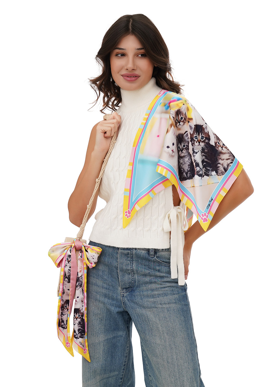 Косынка дизайнерска "Котята" от My Scarf принт 3D