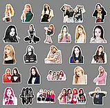 Набір наклейок Black Pink Блекпінк кейпоп kpop фан 50 шт стікербомбінг на авто телефон ноутбук, фото 3
