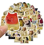 Набір наклейок Doge Доге мем собака 50 шт стікери на телефон ноутбук скетчбук, фото 2