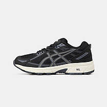 Чоловічі Кросівки Asics Gel-Venture 6 Black Grey / Асікс Гел-Венчур 6 Чорні з Сірим, фото 3