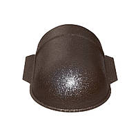 Заглушка (закінчення) конька напівкруглого штампована, QUARTZ RAL 8019 темно-коричневий