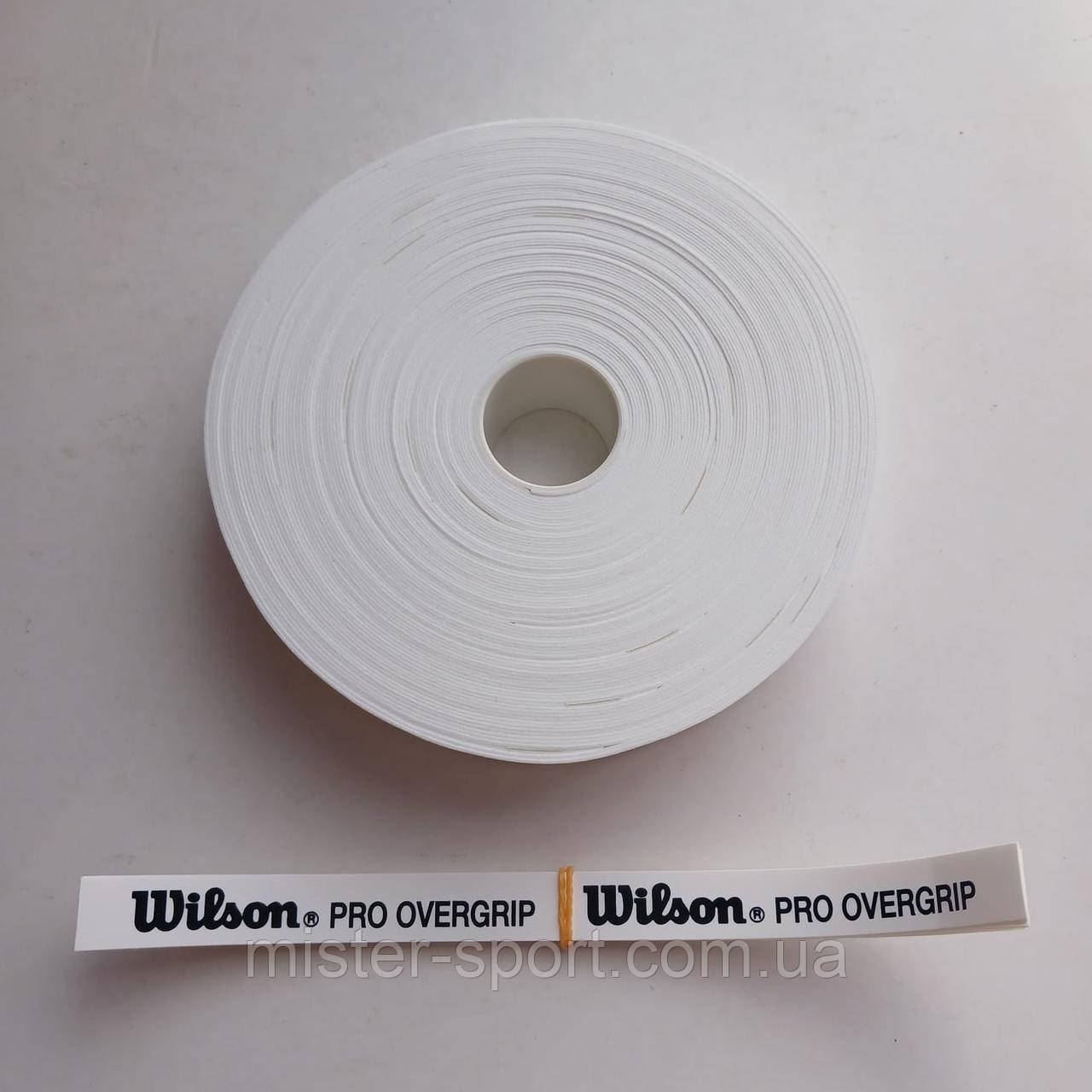 Wilson Pro Overgrip Comfort 15 Grip Reel White - 15 штук в упаковці намоток для тенісу, фото 1