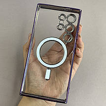 Чохол для Samsung Galaxy S24 Ultra чохол з магсейф із захистом камери на самсунг с24 ультра фіолетовий h3b, фото 3