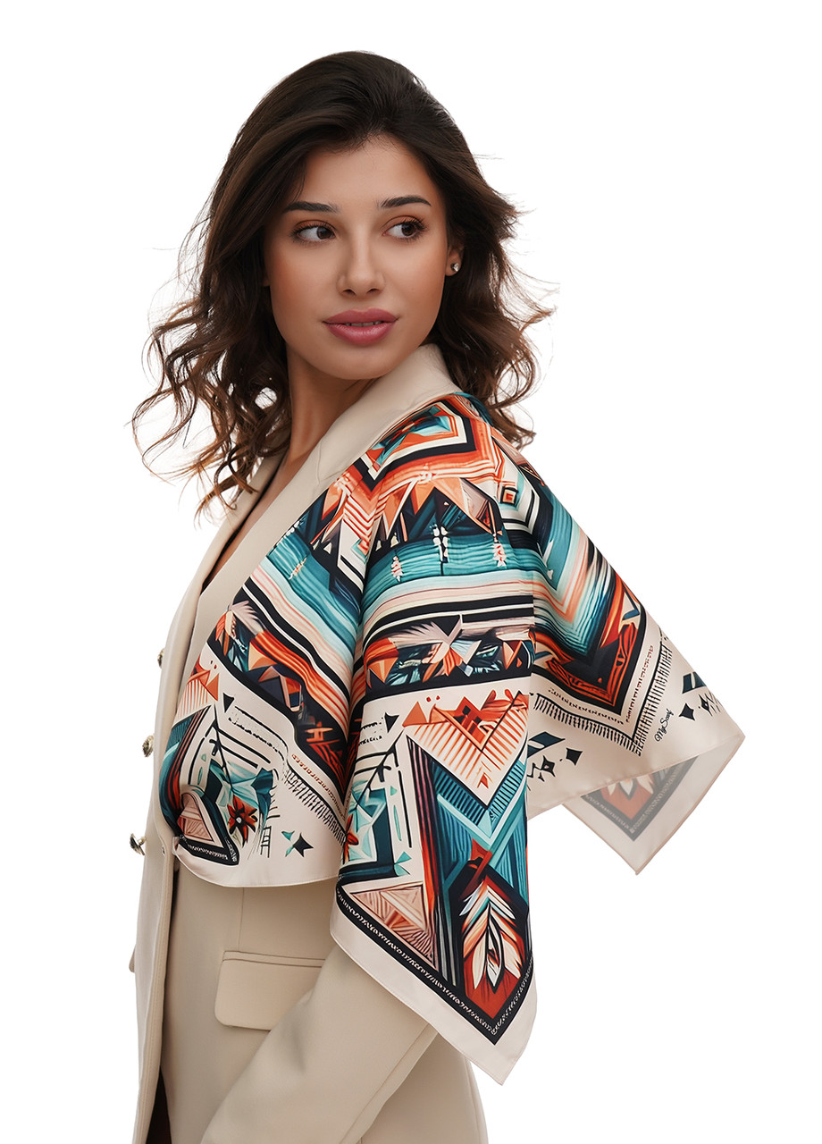 Дизайнерська велика хустка "Косовські візерунки" My Scarf, фото 1