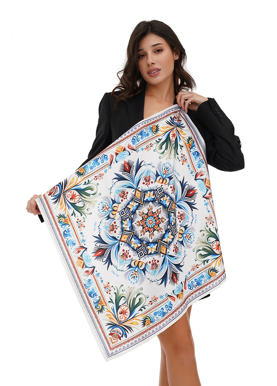 Дизайнерська велика хустка "Казковий  орнамент" My Scarf, фото 1