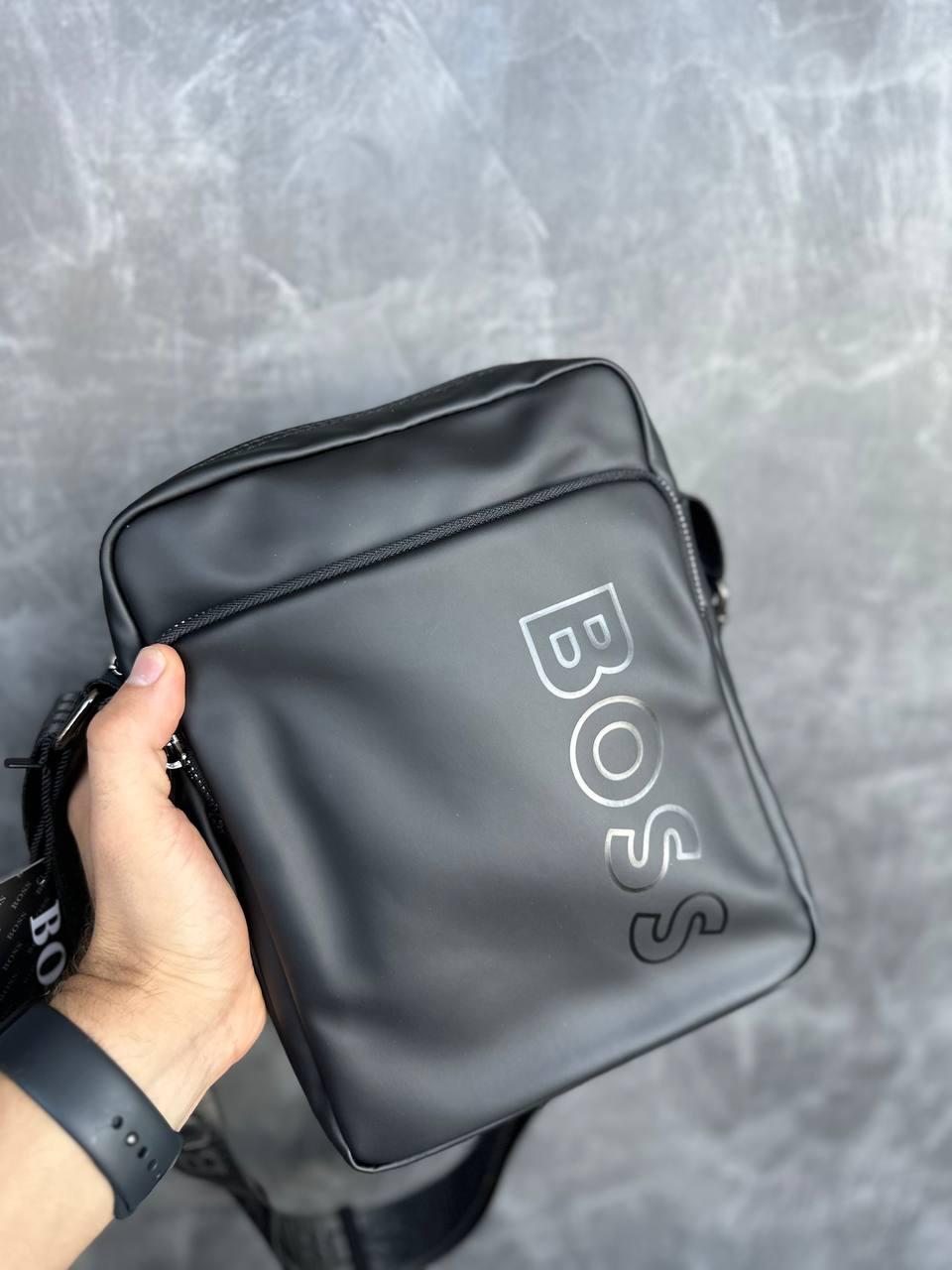 Чорна чоловіча Сумка Месенджер Хуго Босс, фото 1