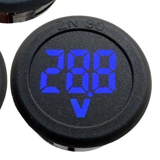 Вольтметр D-SUN DC 5-100 В круглий (сині цифри)