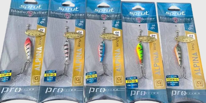 Блешня міноу Вертушка Sprut Alpina Long Spinner #2 Набір 5шт, фото 1
