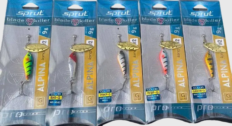 Блешня міноу Вертушка Sprut Alpina Long Spinner #2 Набір 5шт, фото 1