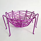 Пластикова тарілка для цукерок з ніжками на Хелловін фіолетова, фото 3