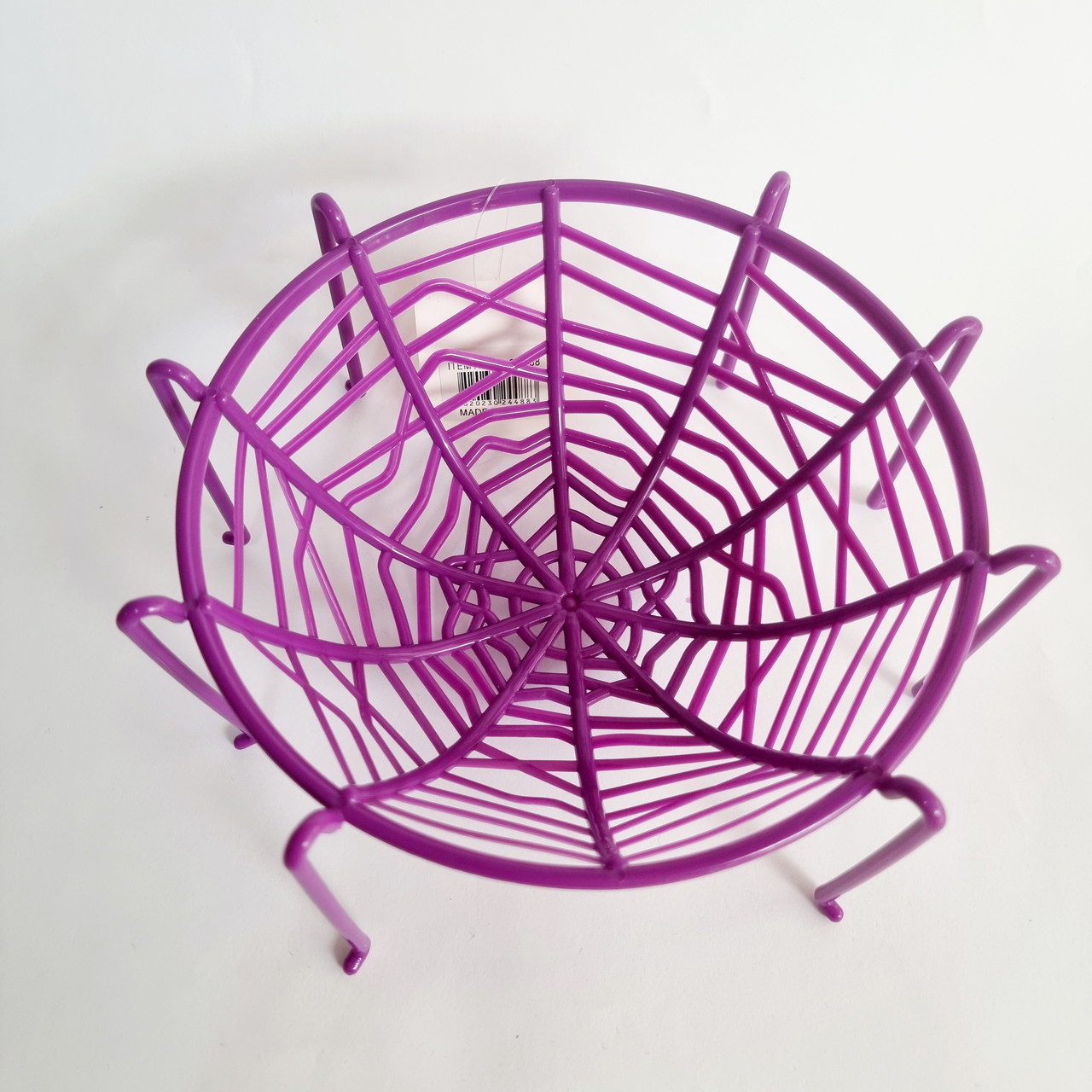 Пластикова тарілка для цукерок з ніжками на Хелловін фіолетова, фото 1