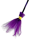 Мітла для Відьми на Хелловін фіолетова, довжина 90 см, фото 2