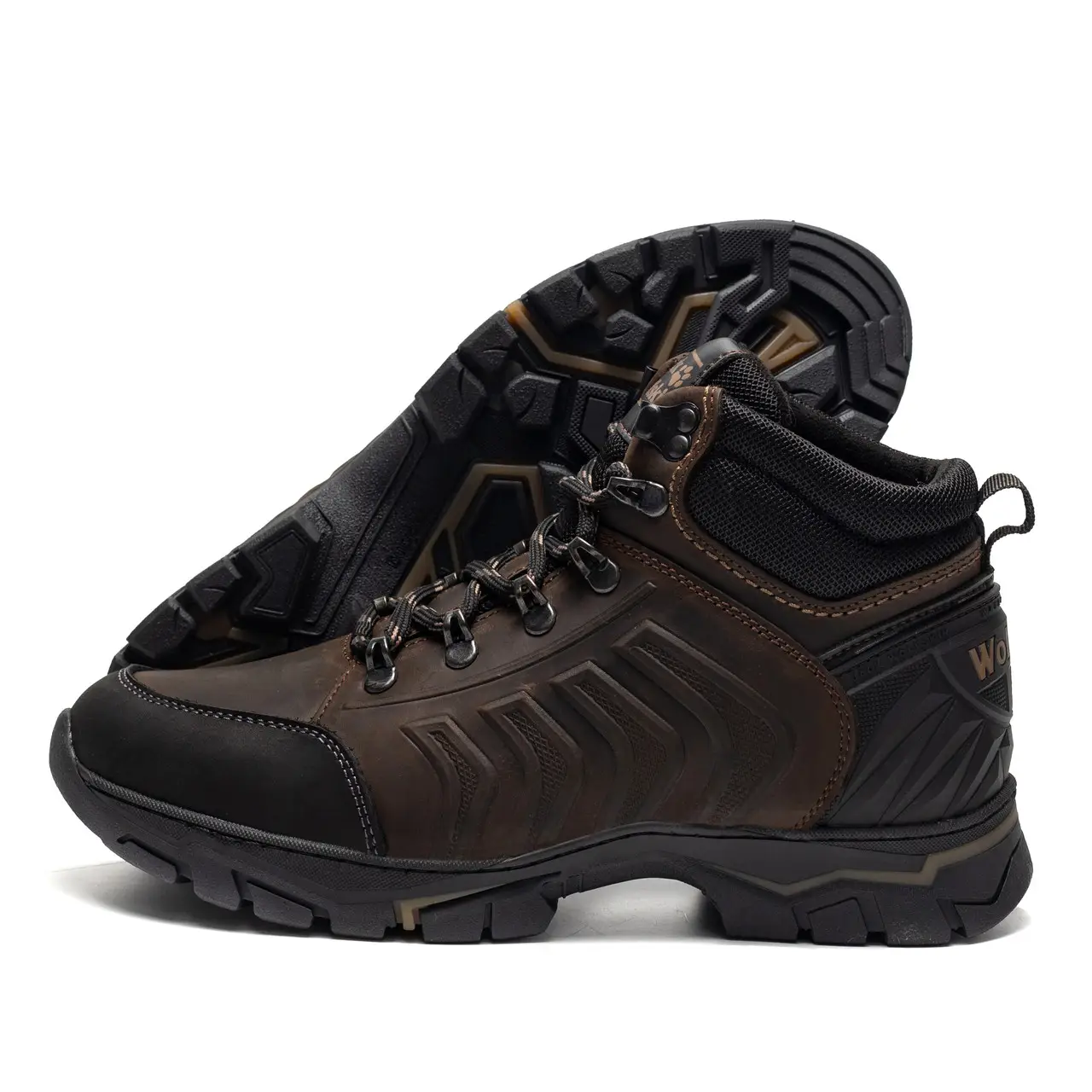 Чоловічі зимові шкіряні черевики WJ Trekking Step Chocolate