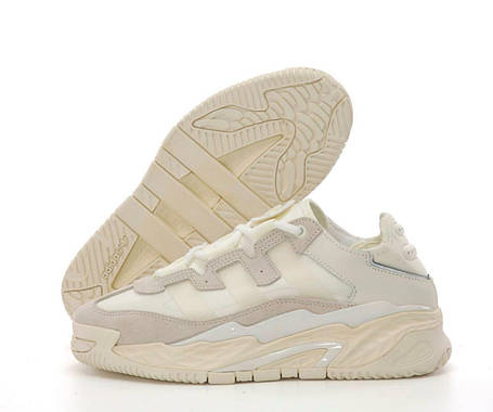 Жіночі кросівки Adidas Niteball Beige Адідас Найтбол бежеві замш шкіра демісезон, фото 1