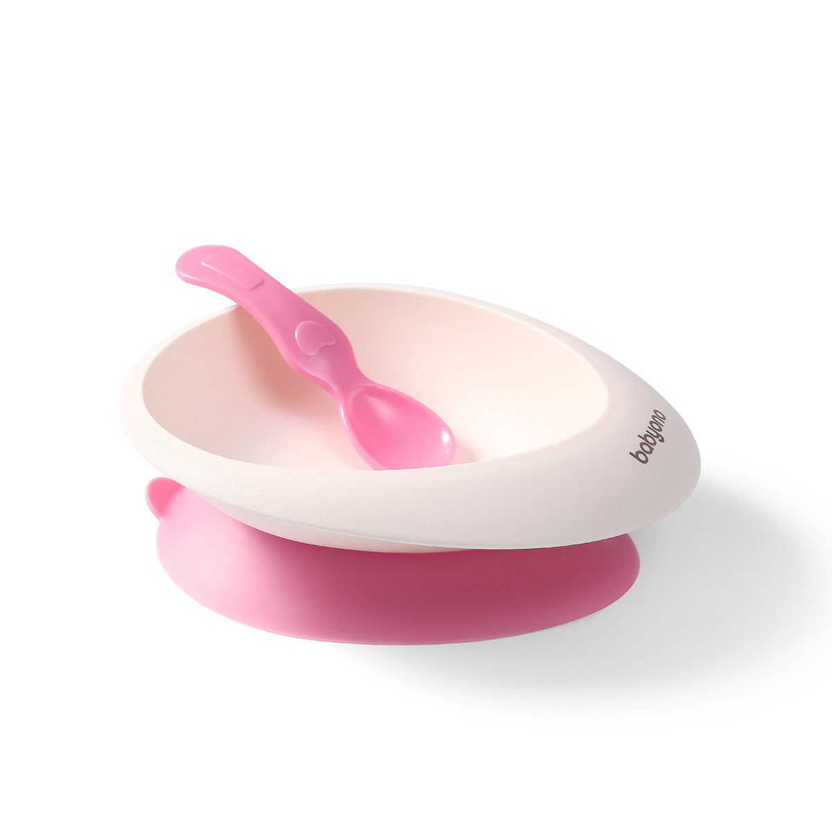 Мисочка з присоскою та ложечкою Babyono Рожевий
