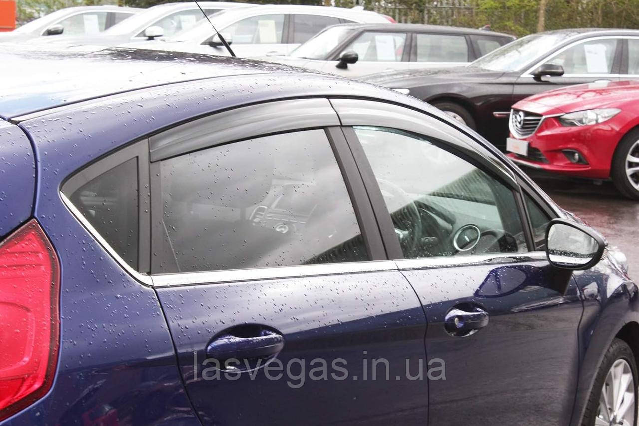 Дефлекторы окон (ветровики) Ford Fiesta HB 2008-2018 (Autoclover/Корея), фото 1