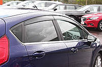 Дефлекторы окон (ветровики) Ford Fiesta HB 2008-2018 (Autoclover/Корея)