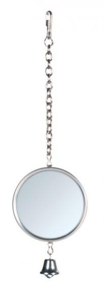 Дзеркало для папуг в залізній оправі з дзвіночком 5,4 см Trixie