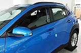 Дефлектори вікон (вітровики) 6шт. Hyundai Kona 2017-2023 (Autoclover/Корея), фото 4