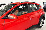 Дефлектори вікон (вітровики) 6шт. Hyundai Kona 2017-2023 (Autoclover/Корея), фото 3