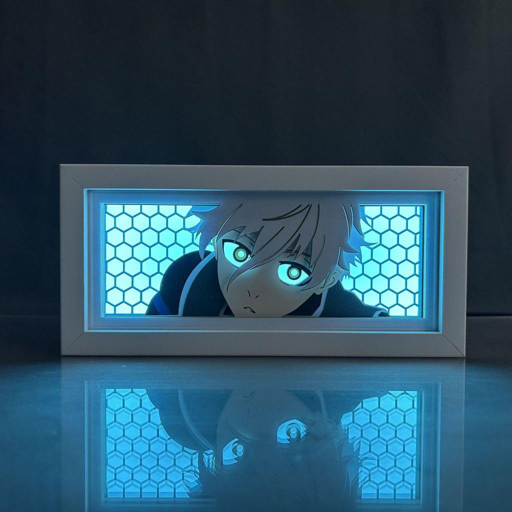 Багатошаровий Нічник лампа аніме Синя тюрма в'язниця Blue Lock світильник Seishiro Nagi Блю Лок Сеісіро Нагі
