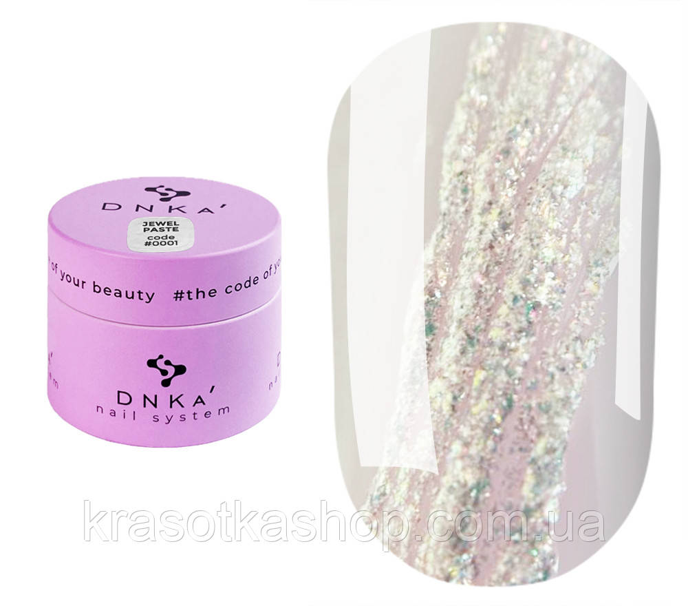 Арт-паста для фактурних дизайнів Jewel Paste 0001 DNKa, 5 мл, фото 1
