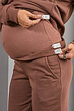 Зручні спортивні штани для майбутніх мам із щільного трикотажу Berit S (44) Юла мама Кава, фото 5