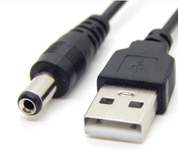 Кабель USB-DC 5V 5.5х2.1 mm для живлення роутера, модему від повербанку, фото 1