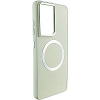 TPU чохол Bonbon Metal Style with MagSafe для Samsung Galaxy S22 Ultra Білий / White