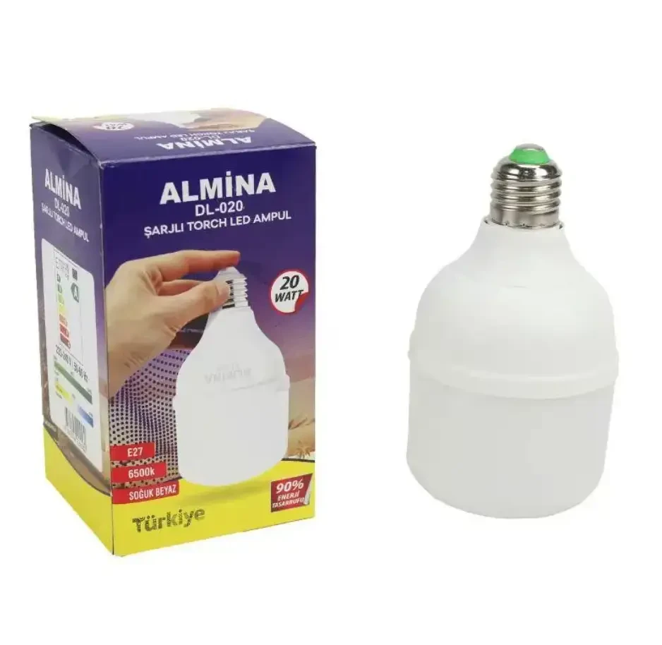 Світлодіодна LED-лампочка з акумулятором 20 Вт, Е27, Y-3920/Акумуляторна лампочка