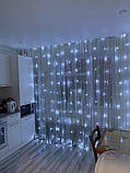 Гірлянда штора водоспад 3х3 метра 320 LED з пультом на USB, Світлодіодна гірлянда сітка 3х3м, Гірлянди led, фото 3