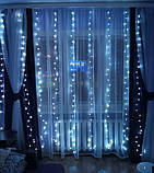 Гірлянда штора водоспад 3х3 метра 320 LED з пультом на USB, Світлодіодна гірлянда сітка 3х3м, Гірлянди led, фото 8