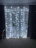 Гірлянда штора водоспад 3х3 метра 320 LED з пультом на USB, Світлодіодна гірлянда сітка 3х3м, Гірлянди led, фото 4