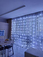 Гірлянда занавіса 3х3 з пультом на USB 320 LED, Гірлянда штора на вікно будинок, Світлодіодна гірлянда штора 3 м