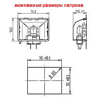 Лампа прямокутна +500°C (лампочка G9 +300°C / 25Вт / 230В) термостійке скло для печі, духовки, мангала, барбекю зони і т.д., фото 5