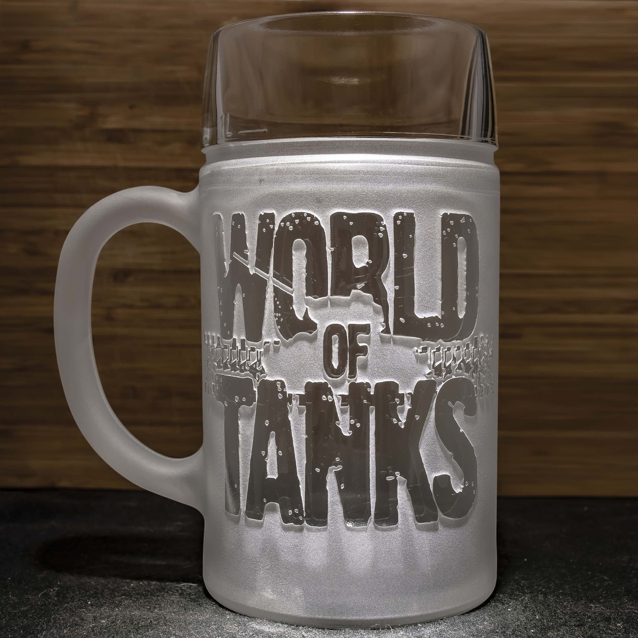 Літровий пивний келих з гравіюванням World of Tanks Світ танків 1Л, фото 1