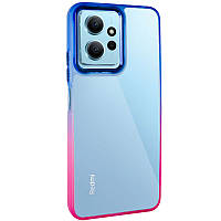 Чохол TPU+PC Fresh sip series для Xiaomi Redmi Note 12 4G Рожевий / Синій
